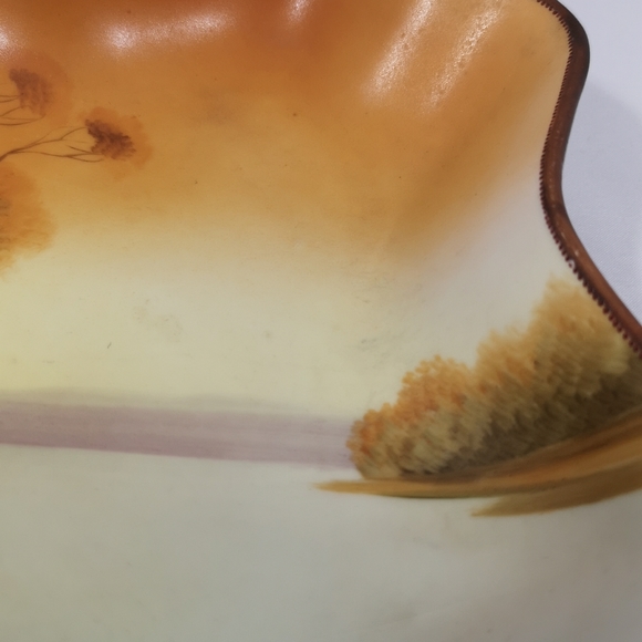 Antique Hand-Painted Shallow Bowl, Marked Nippon Japan 1891-1921 Great Conditio - Picture 3 of 9